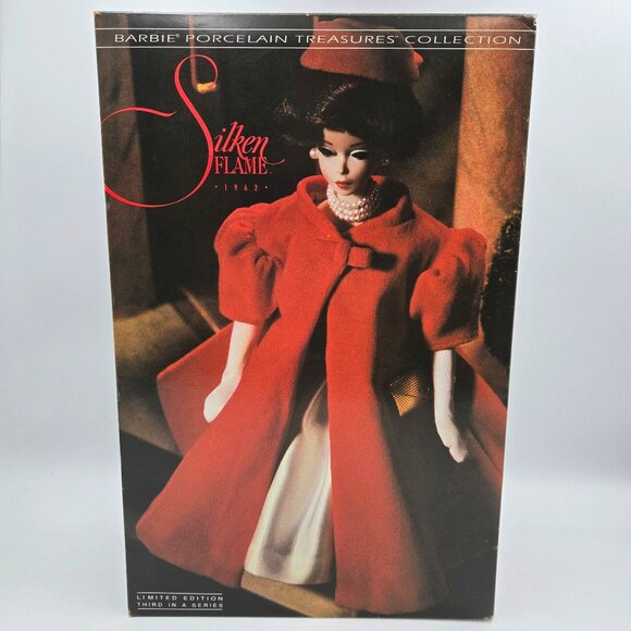Barbie Doll Silken Flame Porcelain Treasures Collection Collector Box 1992 Read - Picture 3 of 16